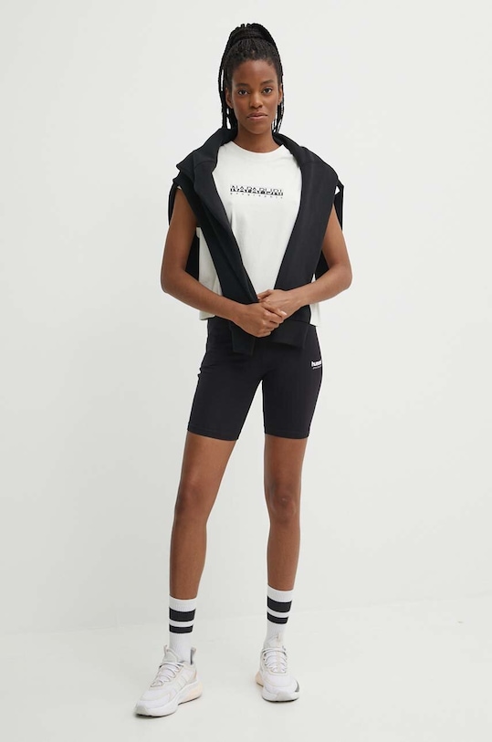 Bavlněné tričko Napapijri S-Box NP0A4HX3N1A1 béžová SS24