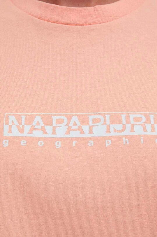 Napapijri tricou din bumbac portocaliu NP0A4GDDP1I1