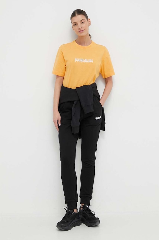 Napapijri tricou din bumbac NP0A4GDDY1J1 galben SS24