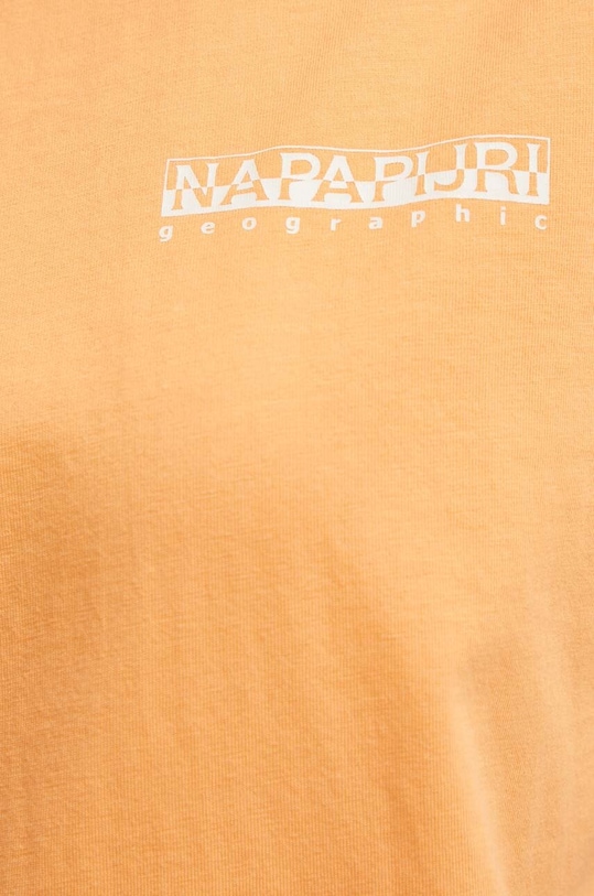 Napapijri t-shirt bawełniany S-Faber NP0A4HOLA641 pomarańczowy