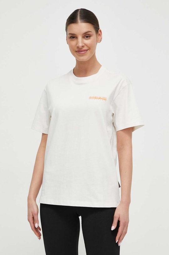 Odzież Napapijri t-shirt bawełniany S-Faber NP0A4HOLN1A1 beżowy