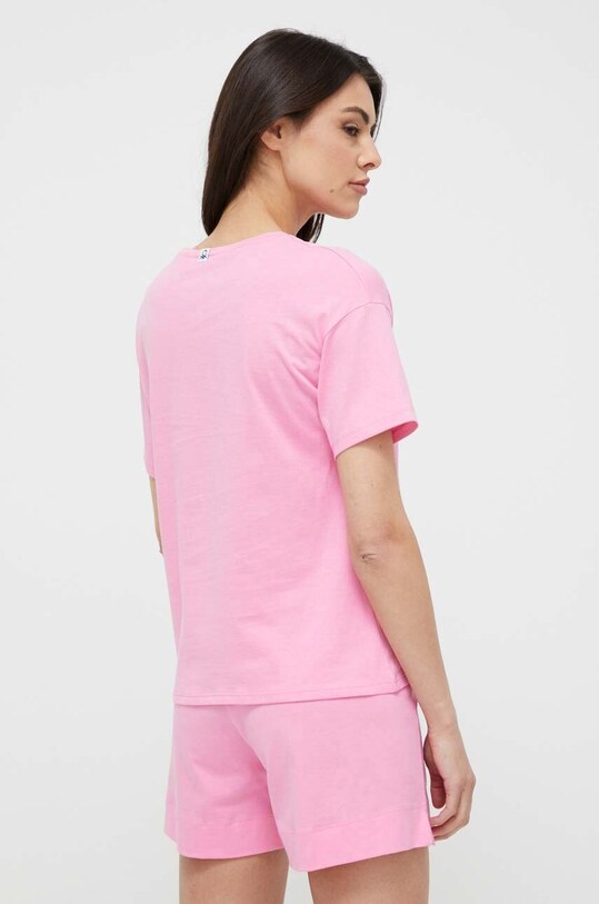 Одяг Бавовняна футболка lounge United Colors of Benetton 30963M04R рожевий