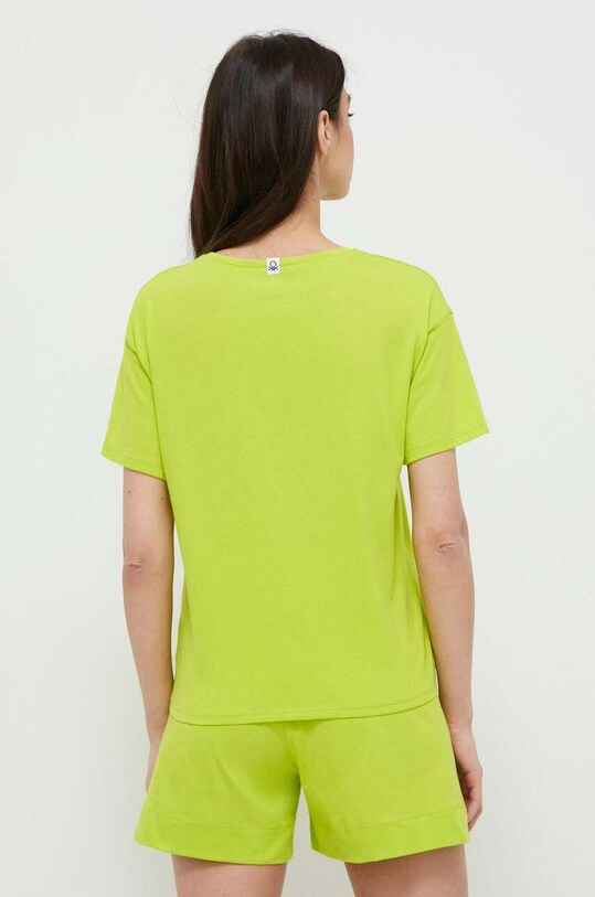 Одяг Бавовняна футболка lounge United Colors of Benetton 30963M04R зелений