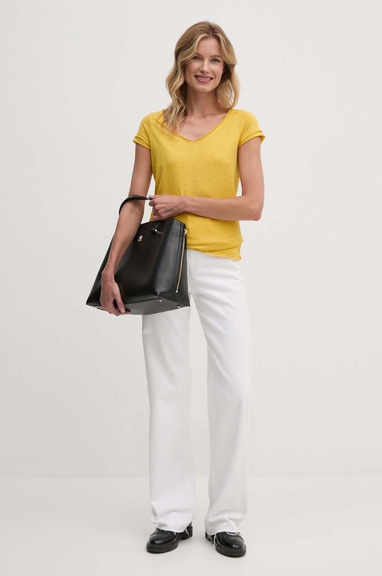Sisley tricou 3TNHL4007 galben SS25