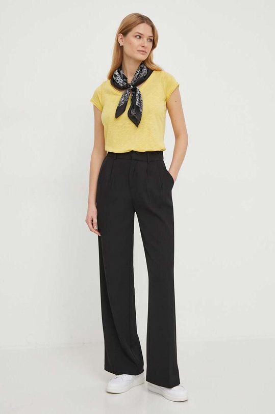Μπλουζάκι Sisley 3TNHL4007 κίτρινο SS25