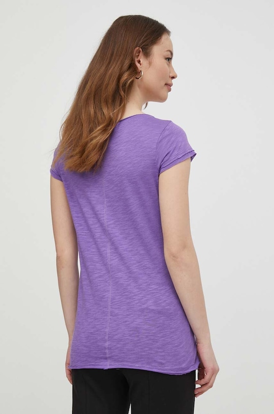 Ρούχα Μπλουζάκι Sisley 3TNHL4007 μωβ