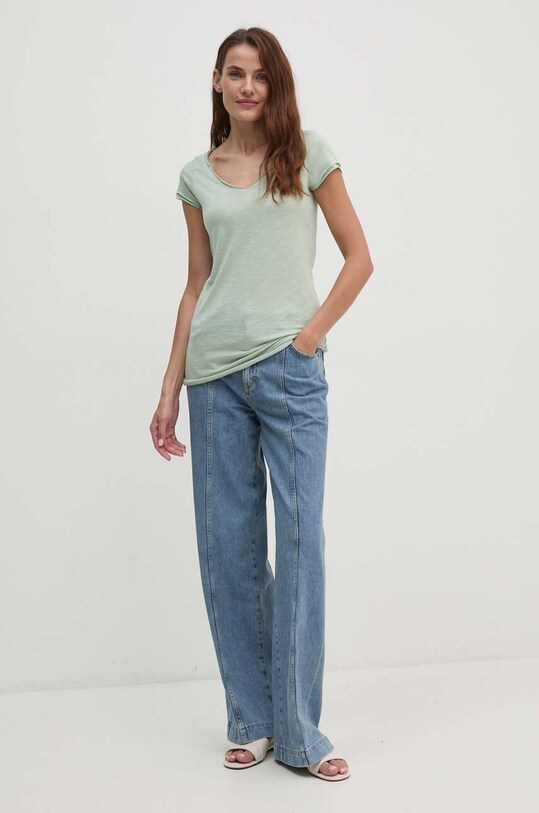 Sisley tricou 3TNHL4007 verde SS25