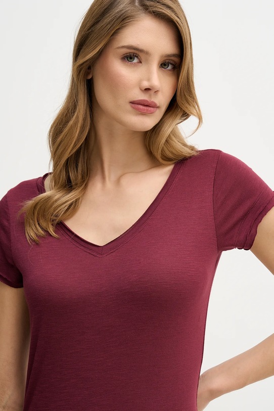 Majica kratkih rukava Sisley bordo 3TNHL4007