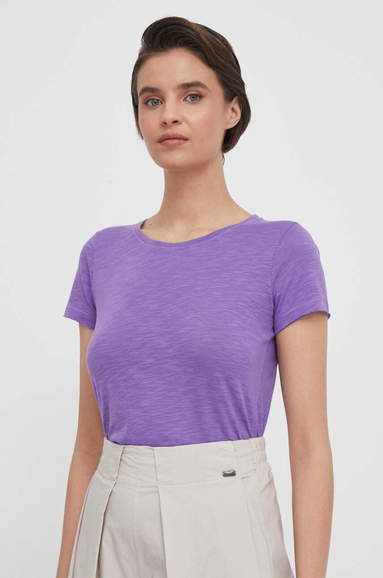 Sisley t-shirt semplice violetto 3TNHL11A2