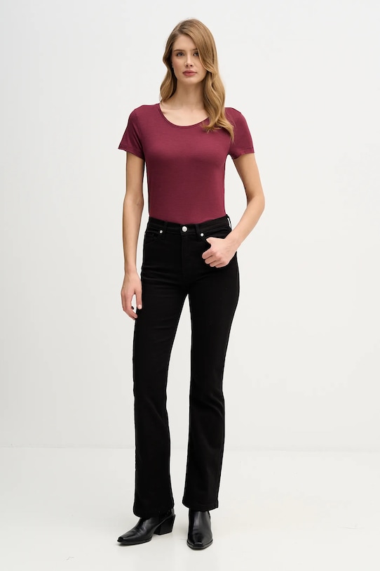 Μπλουζάκι Sisley 3TNHL11A2 μπορντό AW25