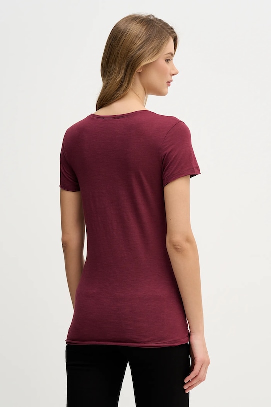 Ρούχα Μπλουζάκι Sisley 3TNHL11A2 μπορντό