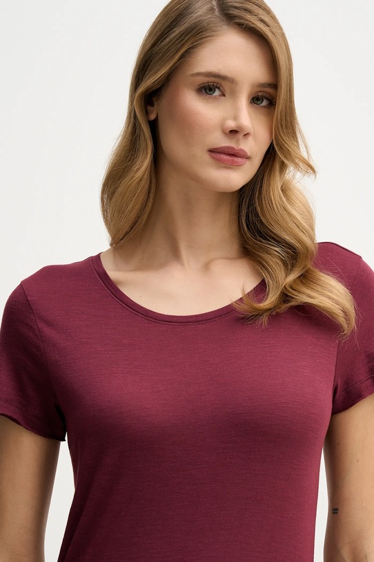 Μπλουζάκι Sisley μπορντό 3TNHL11A2