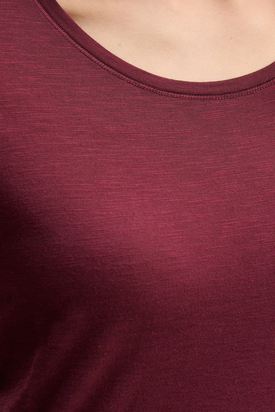 Μπλουζάκι Sisley 3TNHL11A2 μπορντό