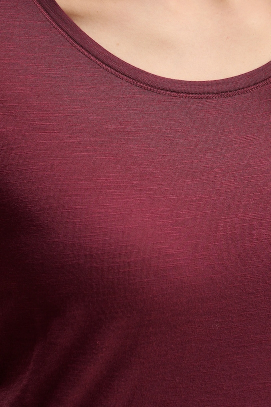Μπλουζάκι Sisley 3TNHL11A2 μπορντό