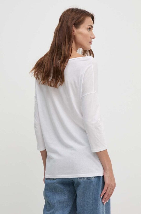 Oblečenie Tričko s dlhým rukávom Sisley 3QU4L12EE biela