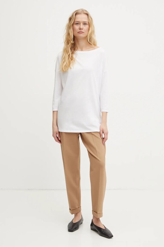 Sisley longsleeve 3QU4L12EE biały SS25