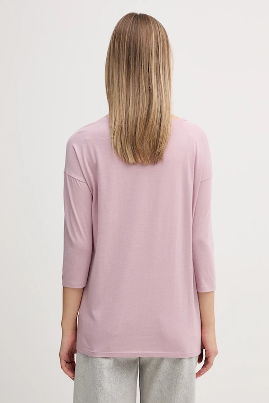 Odzież Sisley longsleeve 3QU4L12EE różowy