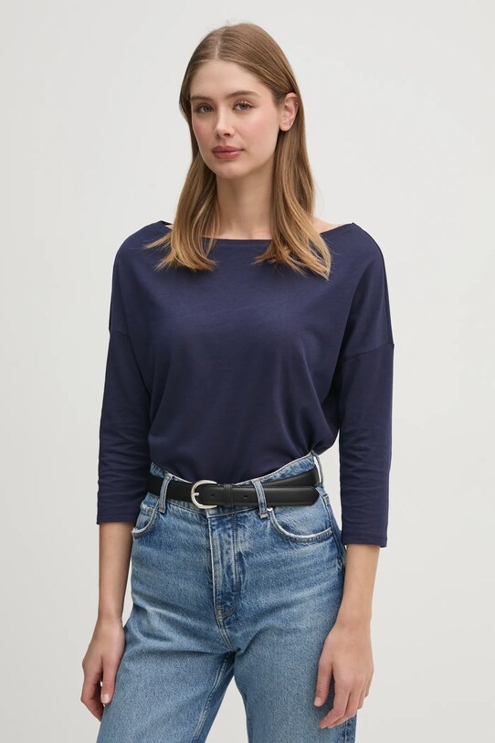 Sisley longsleeve pozostałe granatowy 3QU4L12EE