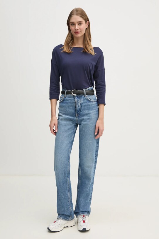 Sisley longsleeve 3QU4L12EE granatowy SS25