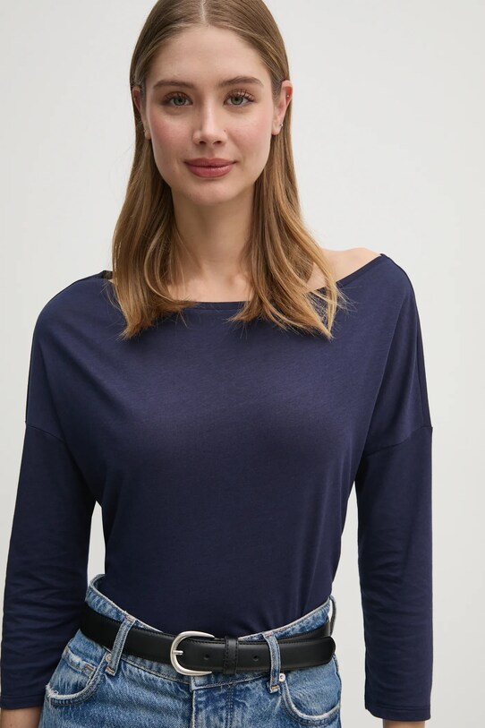Sisley longsleeve granatowy 3QU4L12EE
