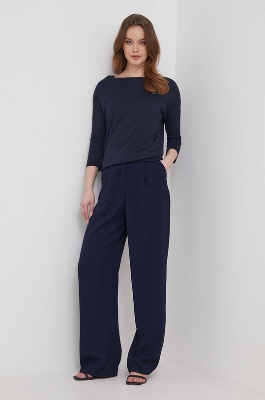 Sisley longsleeve 3QU4L12EE granatowy AW25