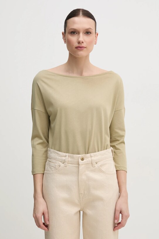 Sisley longsleeve uni verde 3QU4L12EE