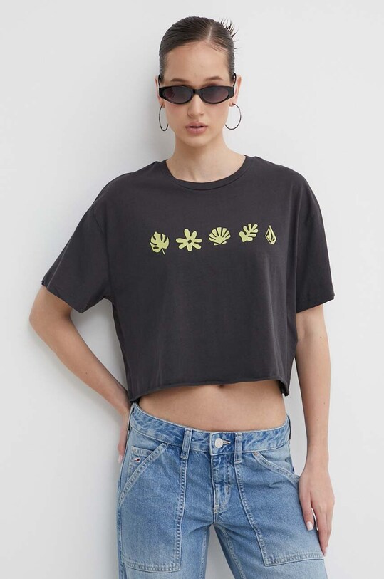 Îmbrăcăminte Volcom tricou din bumbac B3512406 gri