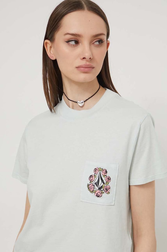 Oblečení Bavlněné tričko Volcom B3512401 modrá