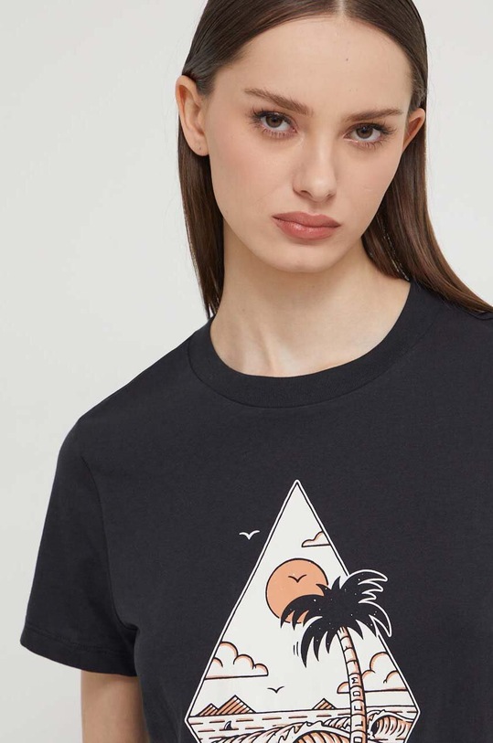 Volcom t-shirt bawełniany czarny B3512412