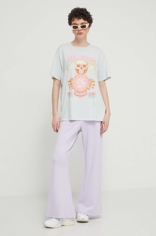 Volcom tricou din bumbac print albastru B3512402