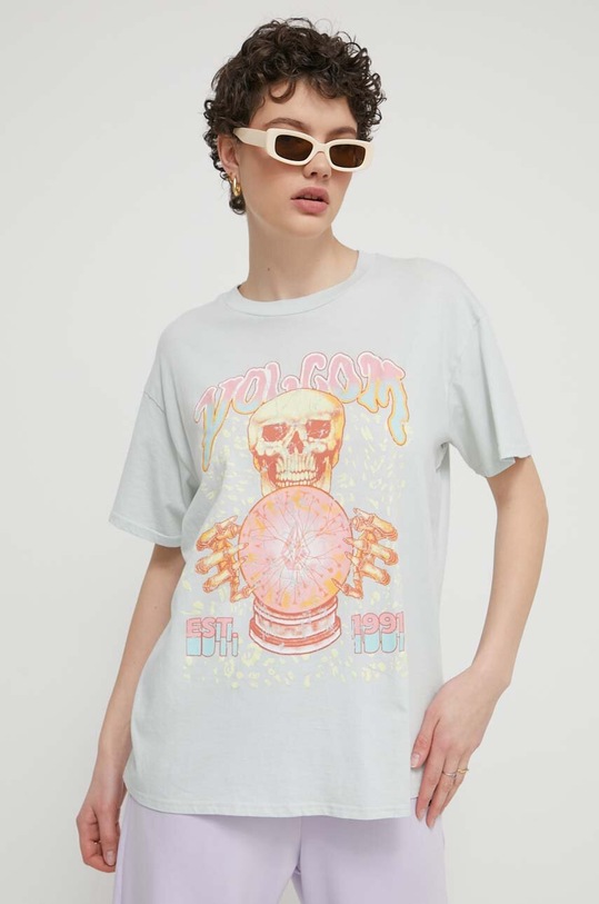 Volcom tricou din bumbac B3512402 albastru SS24