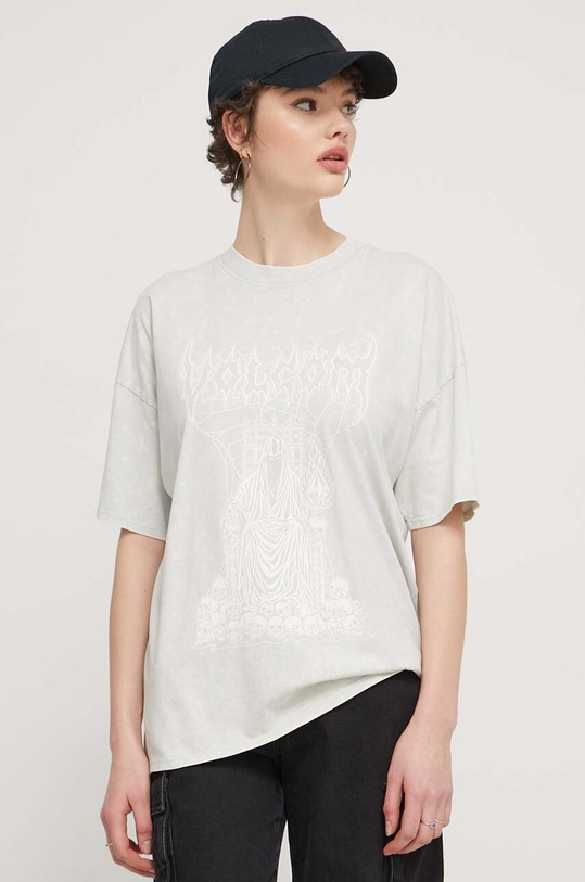 Bavlnené tričko Volcom zelená B3512411