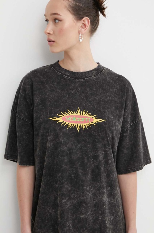 Volcom tricou din bumbac print negru B3512411