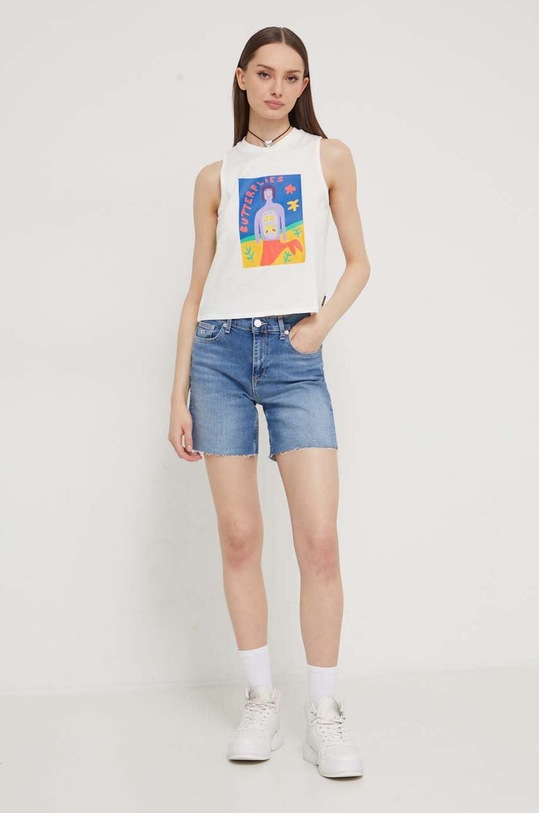 Volcom top bawełniany x ARTHUR LONGO B4512407 biały SS24