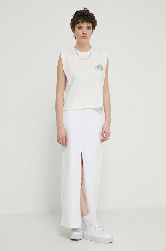 Bavlněný top Volcom B4512408 béžová SS24