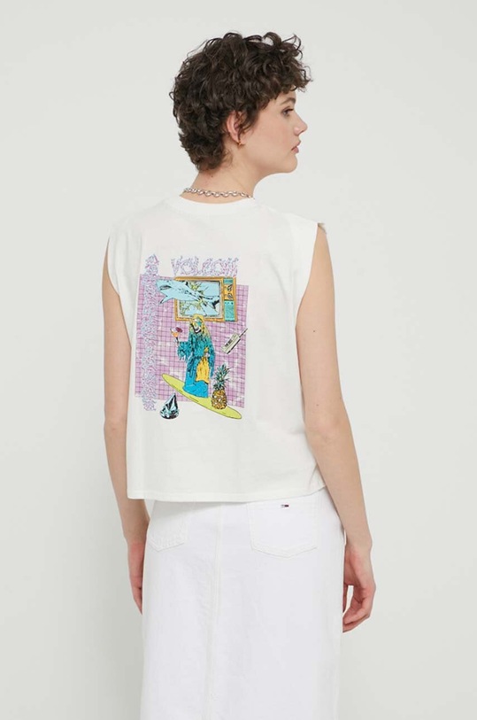 Bavlněný top Volcom béžová B4512408