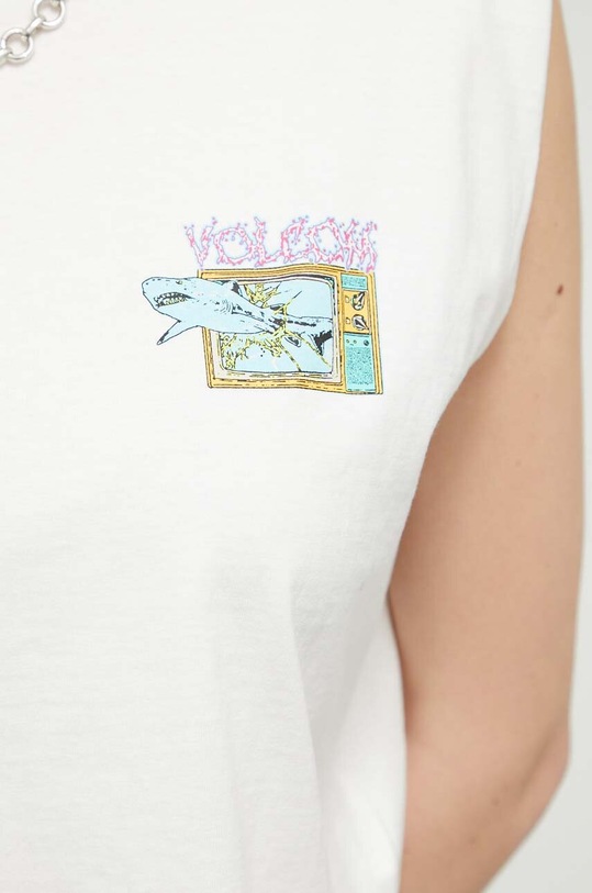 Bavlněný top Volcom B4512408 béžová