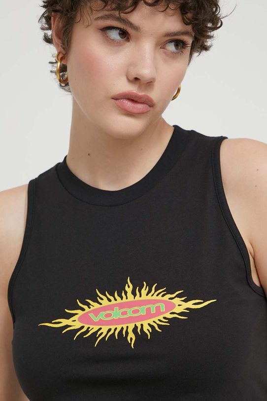 Pamučni top Volcom crna B4512405