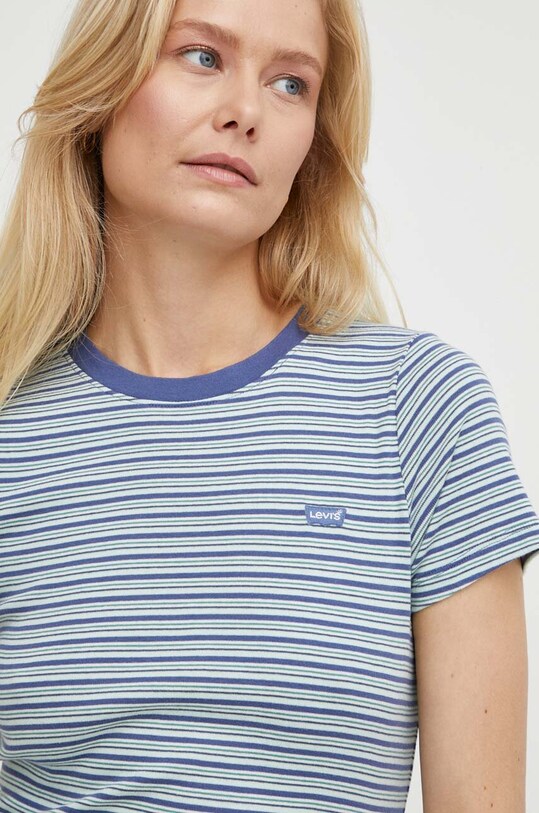 Levi's t-shirt bawełniany wzorzyste granatowy 37697
