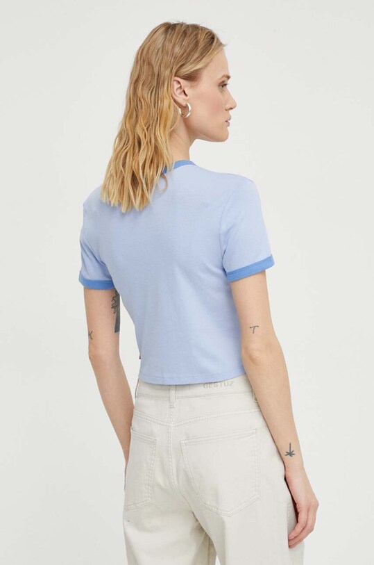 Oblečenie Bavlnené tričko Levi's A3523 modrá