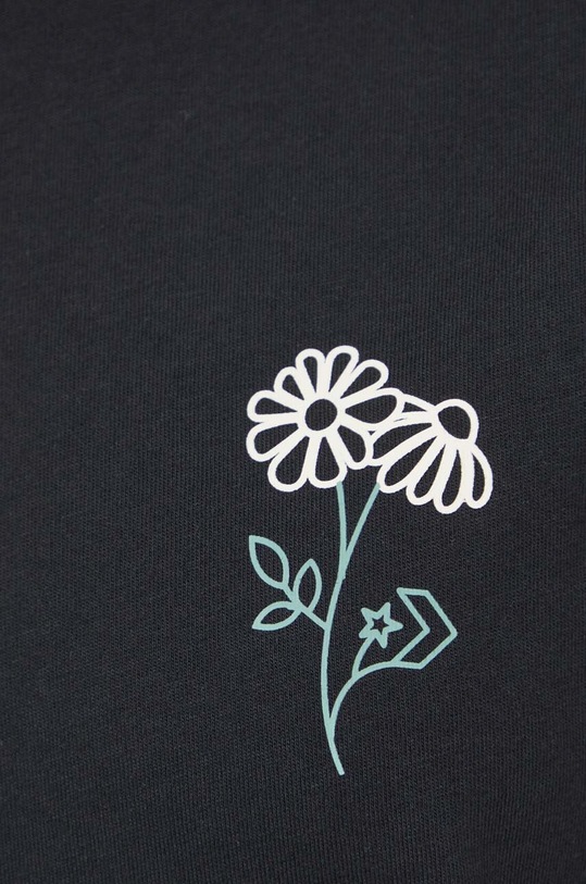 Bavlněné tričko Converse 10026041.A02 černá