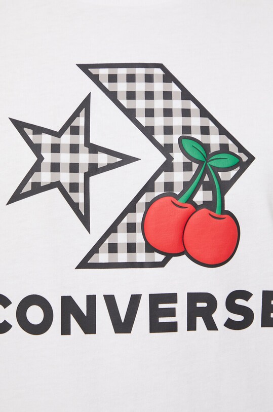 Pamučna majica Converse 10026042.A01 bijela