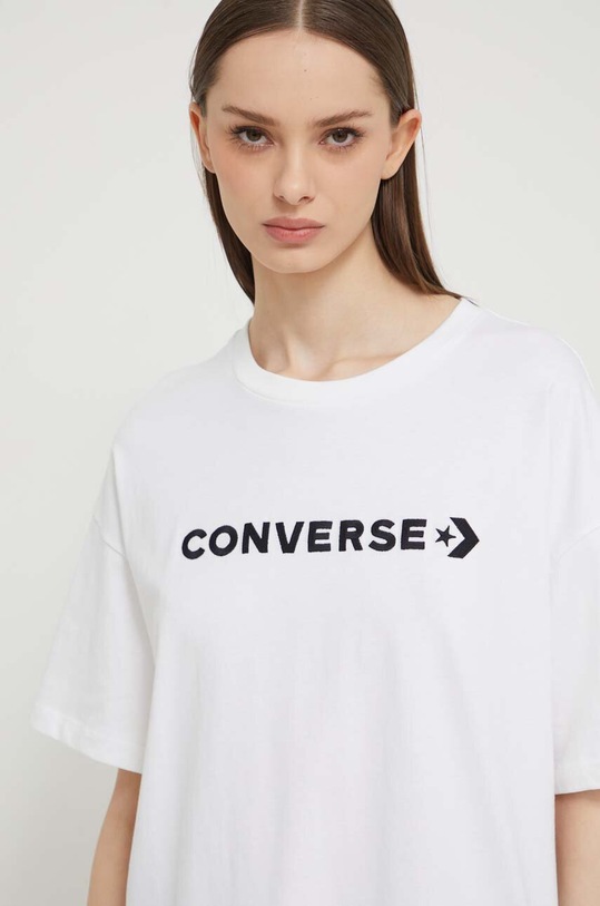 Converse t-shirt bawełniany beżowy 10026044.A01