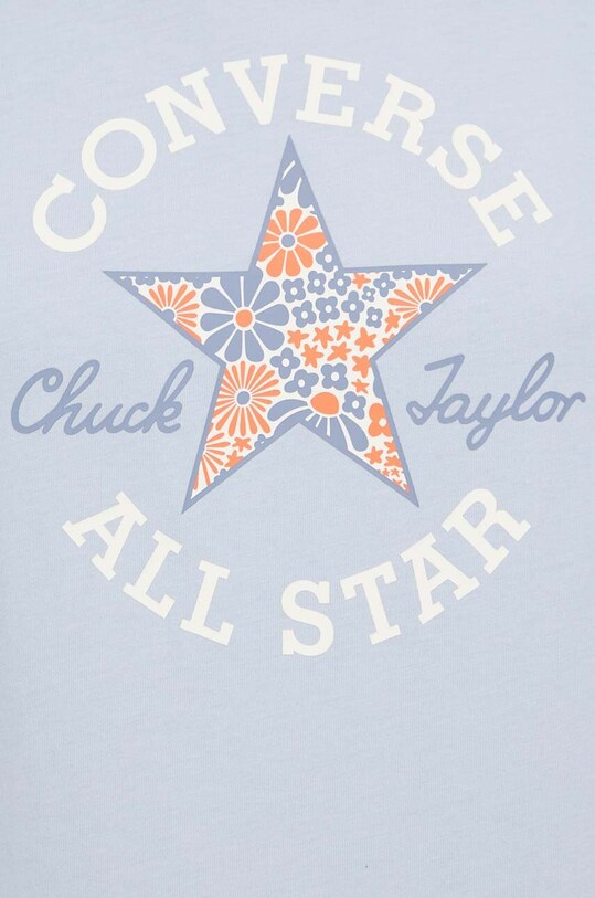 Хлопковая футболка Converse 10026049.A04 голубой