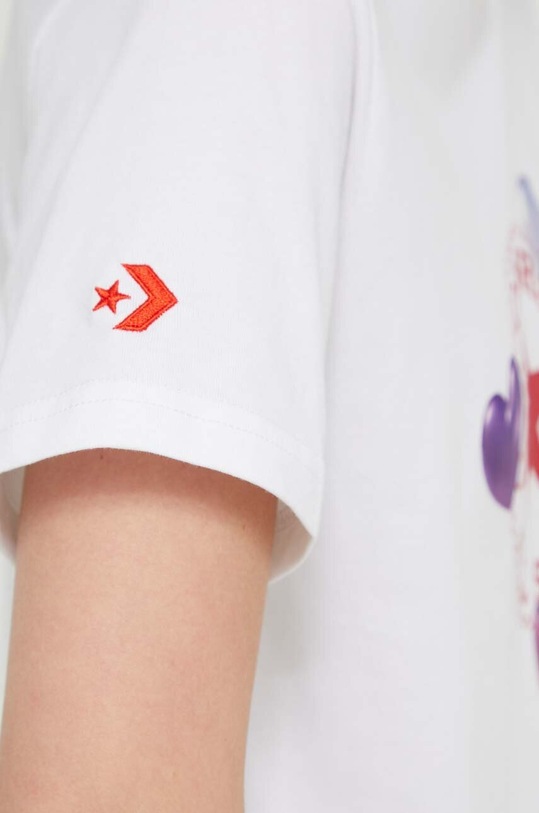 Converse t-shirt bawełniany 10026885.A02 biały