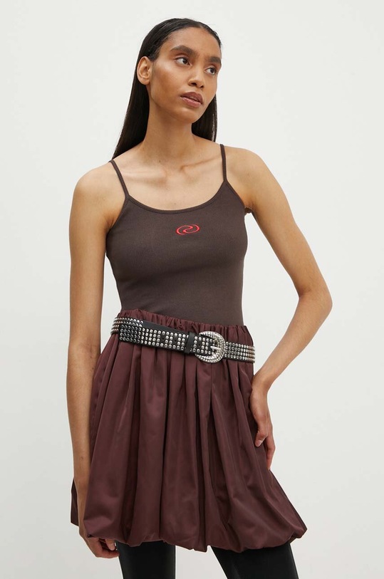 Résumé top AmberRS Strap Top slim marrone 20191104