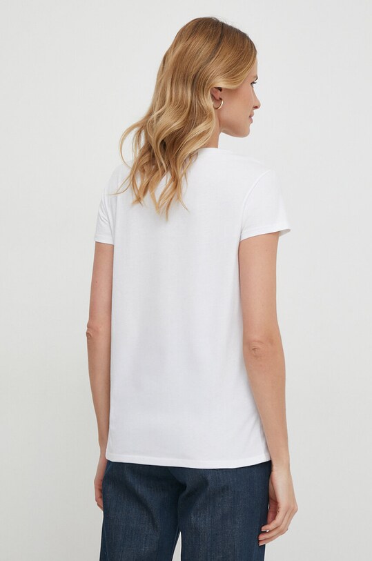 Odzież Sisley t-shirt bawełniany 3I1XL104T biały