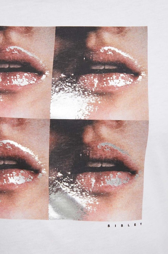 Хлопковая футболка Sisley 3I1XL104T белый