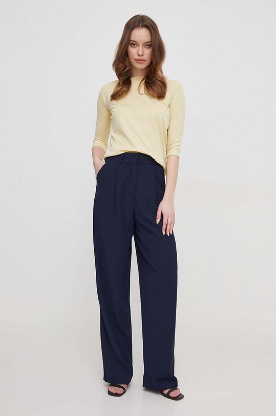 Sisley t-shirt 3QU4L100M giallo SS25