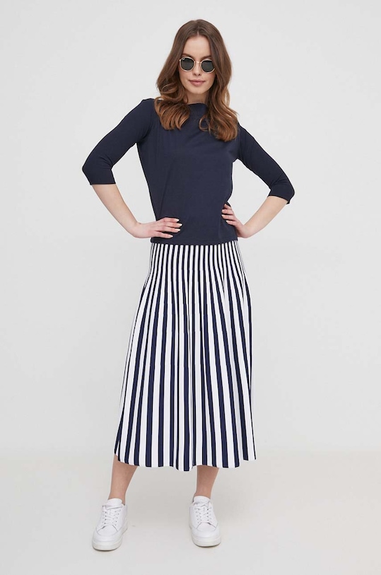 Μπλουζάκι Sisley 3QU4L100M σκούρο μπλε SS25